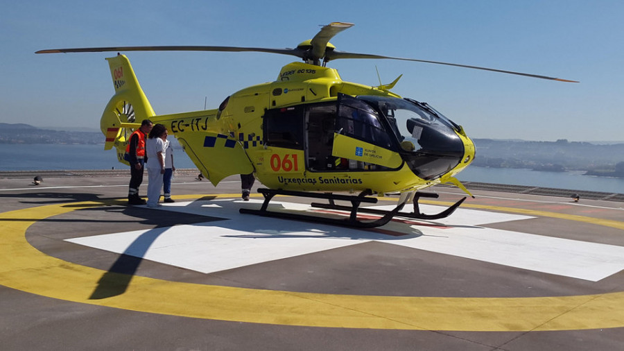 Los helicópteros del 061 y el Chuac, salvaguardas frente 
a las emergencias