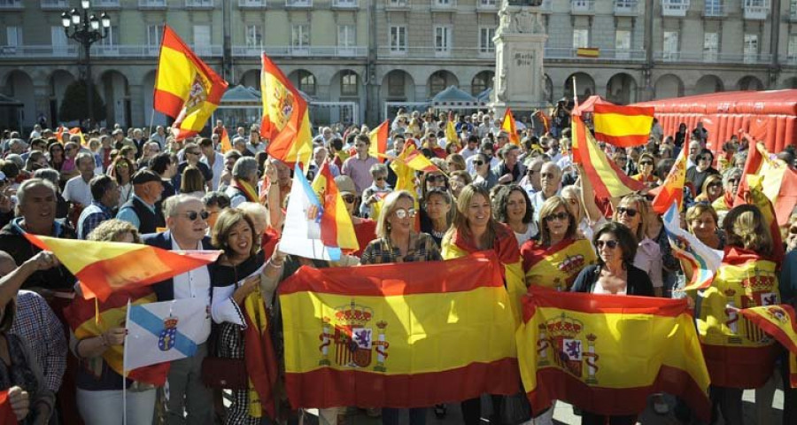 María Pita acoge otra protesta en contra de la independencia catalana