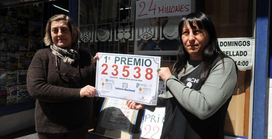 Caen dos premios de la Lotería en la avenida de Finisterre y Monelos