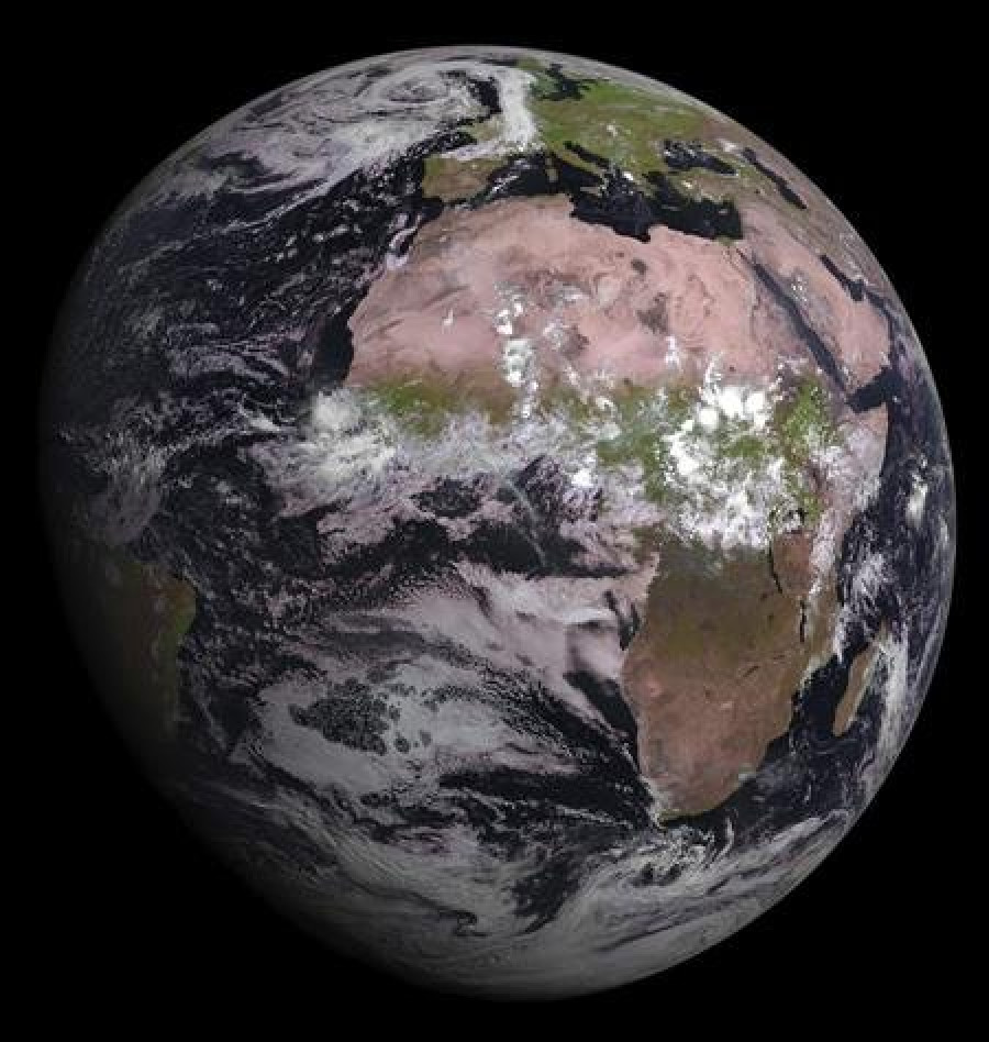 El satélite meteorológico MSG-4 captura la primera fotografía de la Tierra