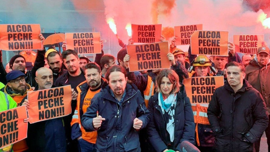 La plantilla de Alcoa y Pablo Iglesias exigen la “intervención” a la empresa