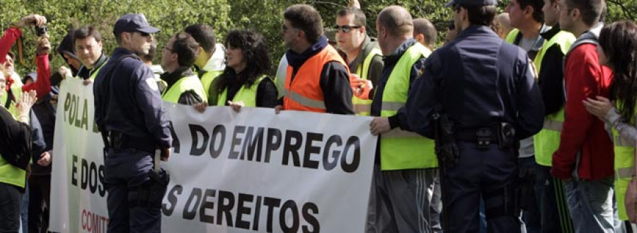 Los trabajadores de Einsa continúan las protestas con concentraciones en A Coruña