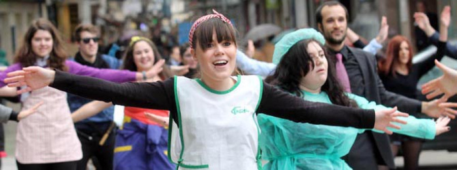 Médicos, albañiles y limpiadoras se apuntan a la moda de la “flashmob” para protestar contra los recortes