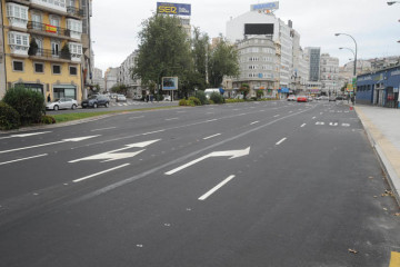 El Ayuntamiento aumenta a cinco los carriles de Linares Rivas a la altura de la plaza de Ourense