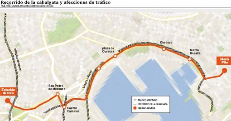 La cabalgata tomará el centro de la ciudad desde las cinco de la tarde