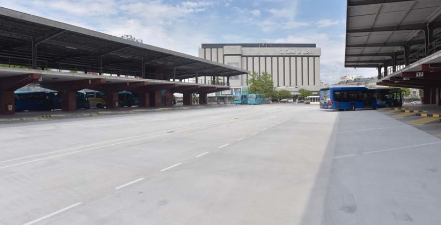 Finaliza tras dos meses la reparación del pavimento de la estación de buses