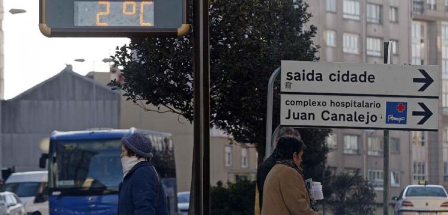 A Zapateira llegó 
a los tres grados bajo cero por la ola de frío siberiano