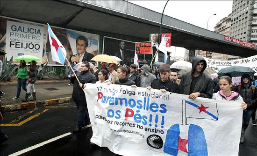 Unos mil estudiantes claman en Vigo contra los "ataques" de PP a la educación