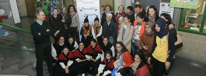 ARTEIXO-San Xosé Obreiro recibe a una comitiva del proyecto educativo Comenius