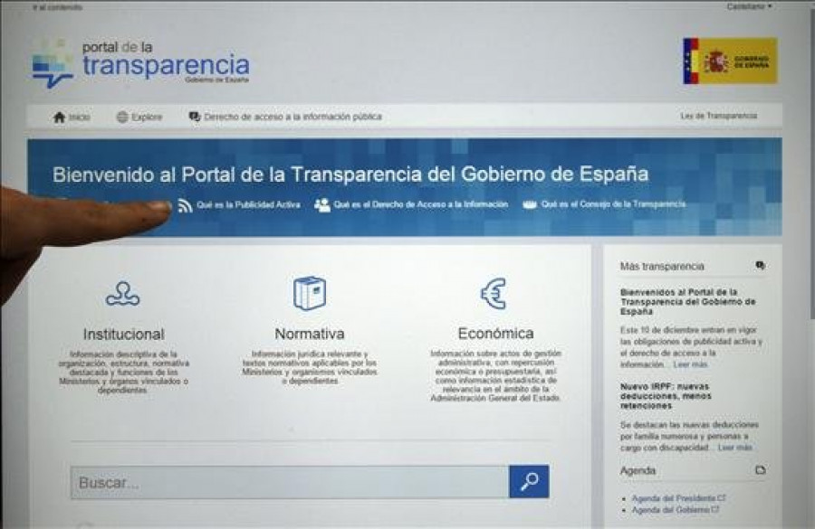 El Portal de la Transparencia recibe 629 peticiones de información en un mes