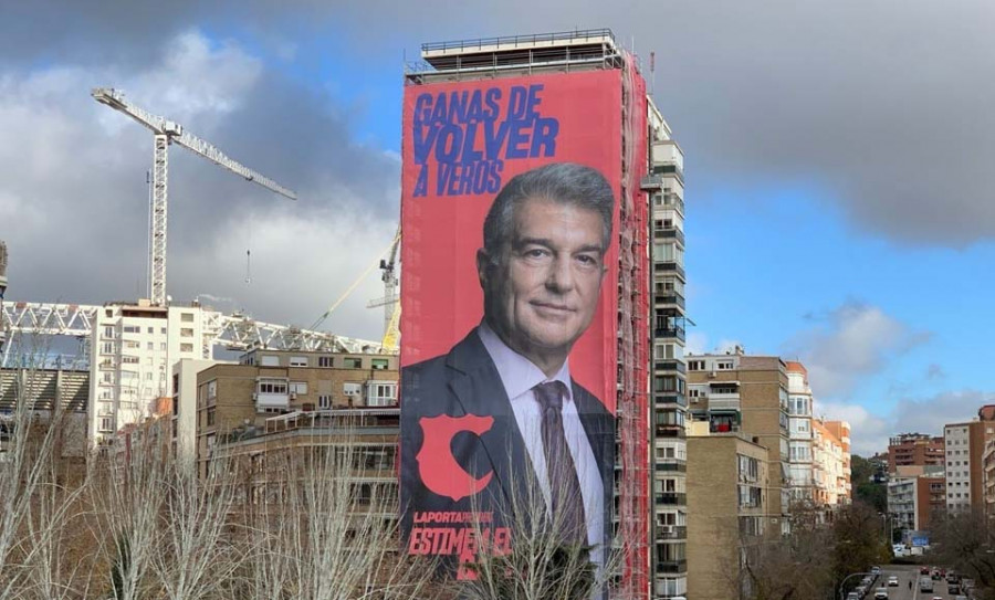 La campaña electoral de Joan Laporta llega a Madrid