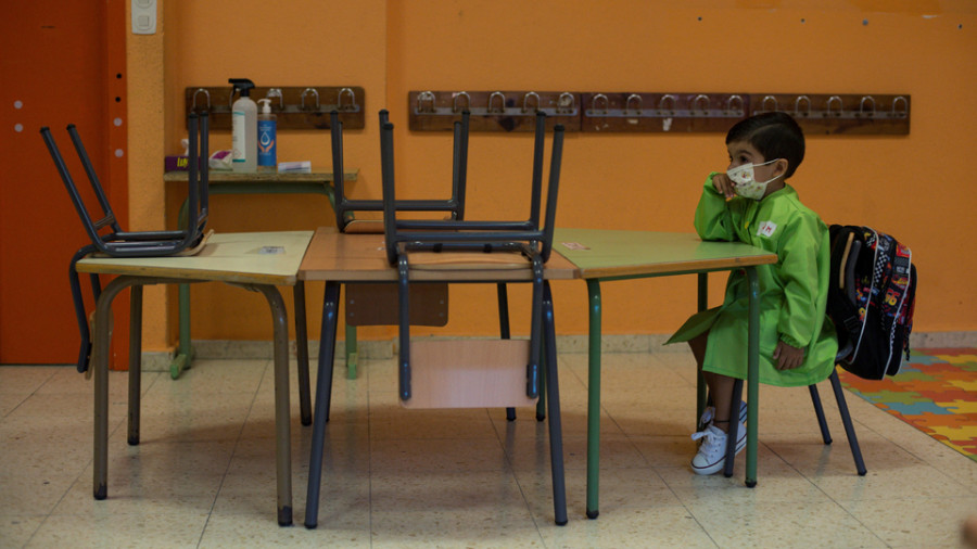 La tercera ola de la pandemia impacta en los colegios gallegos con un crecimiento de los contagios