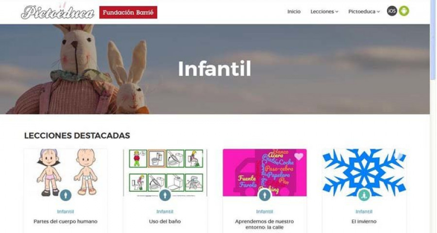 La Fundación Barrié lanza Pictoeduca, un portal para niños con necesidades educativas