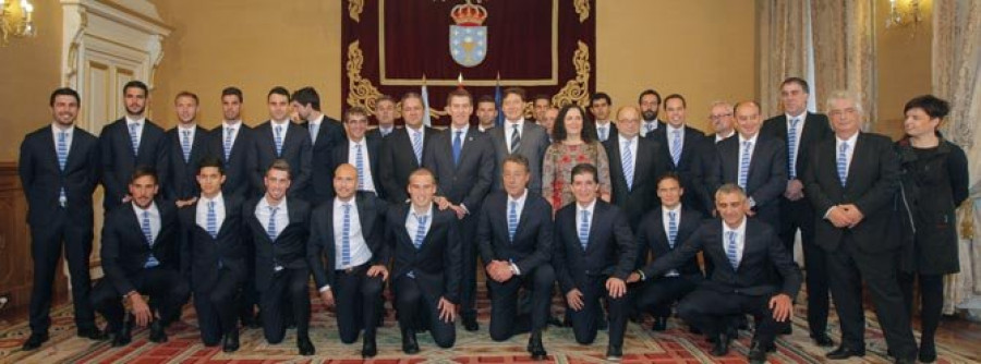 El club finaliza los actos oficiales con una visita al presidente de la Xunta