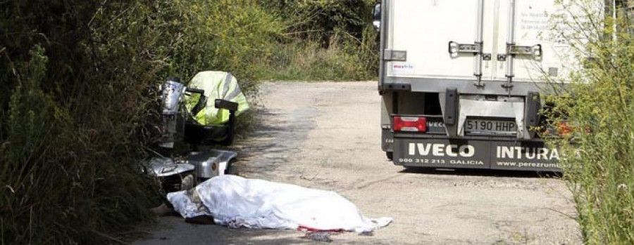 Fallece en un accidente en  A Guarda un octogenario que conducía un vehículo adaptado