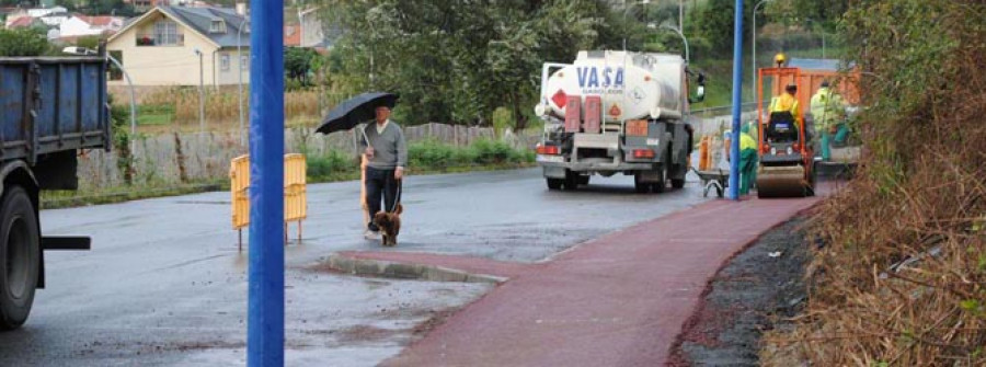 Culleredo construye aceras para mejorar la seguridad vial en Vilaboa