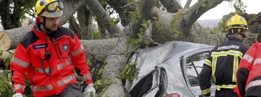 El fuerte viento deja un reguero de incidencias por toda la provincia de Pontevedra