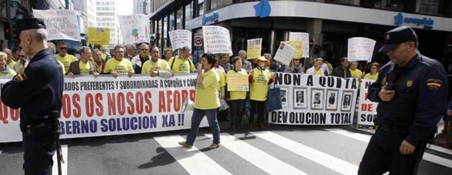 Los preferentistas cortan San Andrés y la rúa Nova durante más de 40 minutos