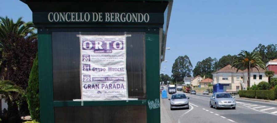 Bergondo sancionará la colocación de carteles de fiestas en lugares prohibidos