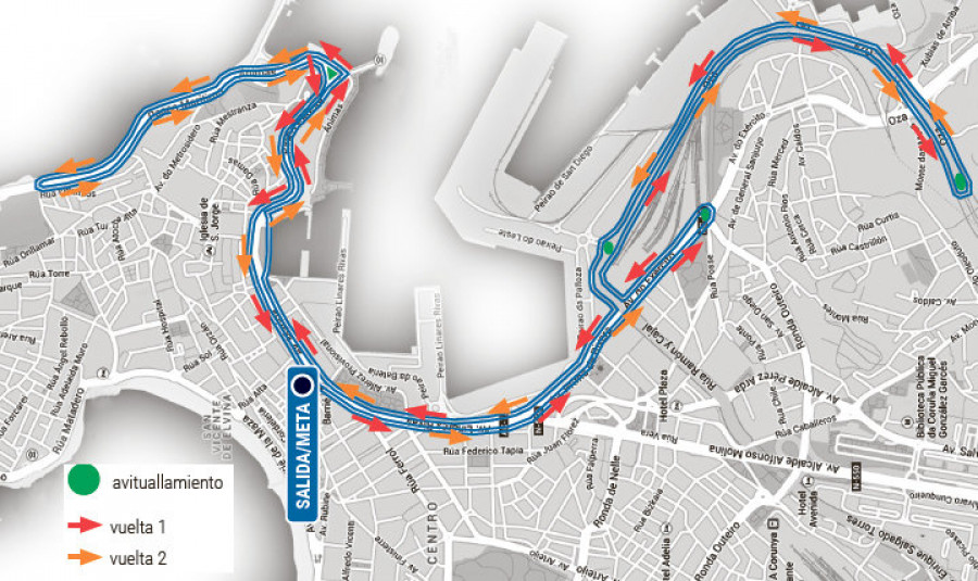 La media maratón Coruña21 provocará el domingo cortes de tráfico en el centro de la ciudad