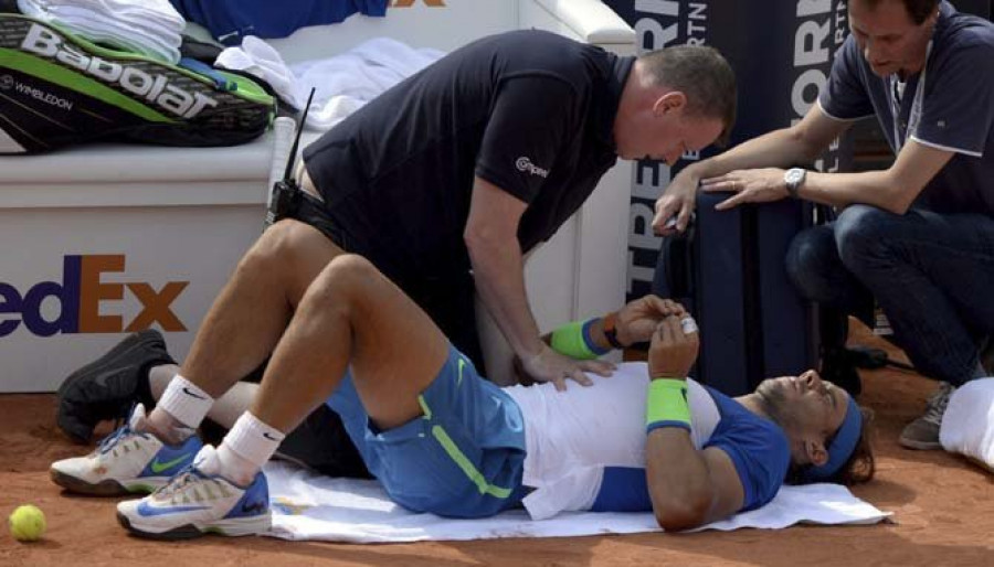 Nadal, a la final con susto médico