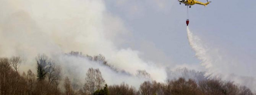 El fuego arrasa 700 hectáreas en montes de Samos, Rodeiro y Allariz