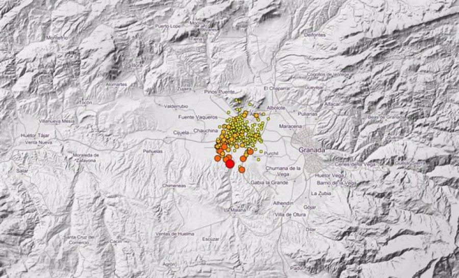 Registrado un nuevo terremoto de 3 grados con epicentro al oeste de Santa Fe (Granada)