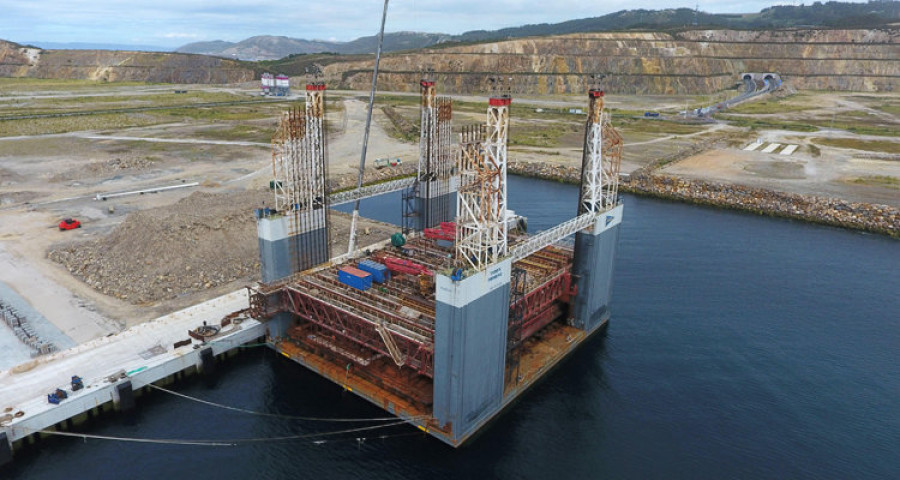 Langosteira será la base para la construcción de piezas de un puerto exterior de Escocia