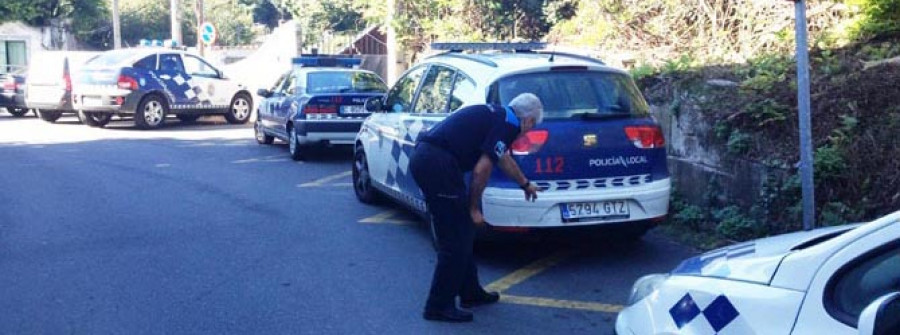 Dos policías locales heridos tras una persecución por el centro de Cambre