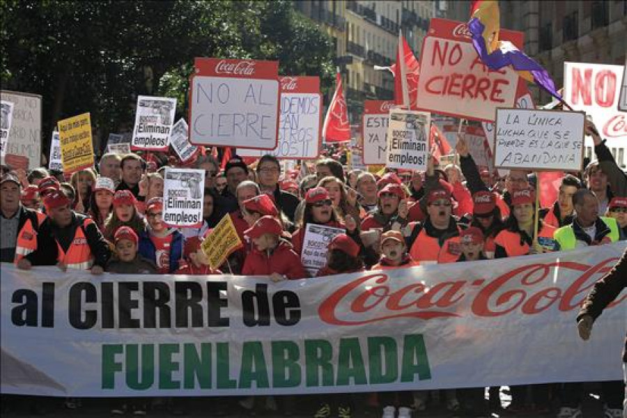 CCOO avanza una gran manifestación para el día 15 contra el ERE de Coca-Cola