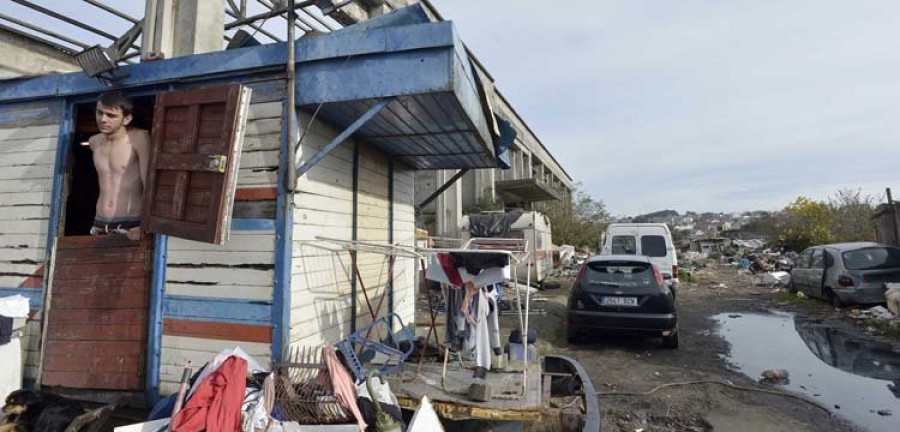 Los chabolistas de 
A Pasaxe denuncian que todavía no se ha realojado a nadie