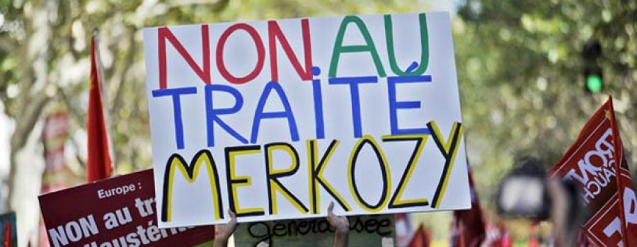 Más de 80.000 franceses  dicen “no” al tratado que impone la austeridad en la UE