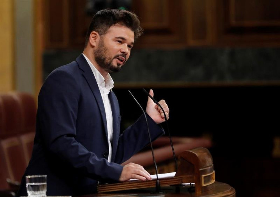 Rufián a Sánchez: "O es un usted un irresponsable o quiere ir a elecciones"