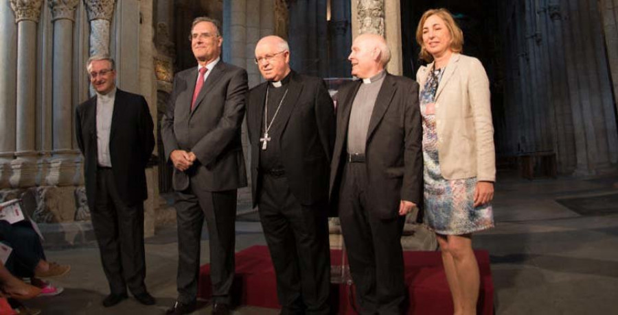 El Pórtico da Gloria desvela su policromía original  después de una “exhaustiva” restauración