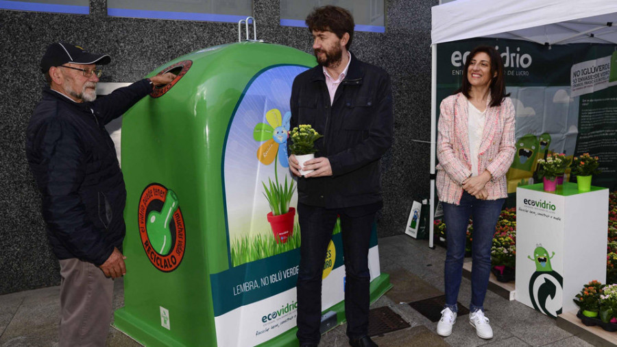 El Gobierno gallego pone a Arteixo como ejemplo en el reciclaje de vidrio