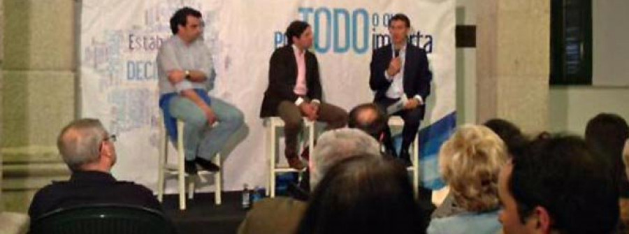 Feijóo pide en Betanzos el voto para el PP para “non tirar pola borda os esforzos contra a crise”