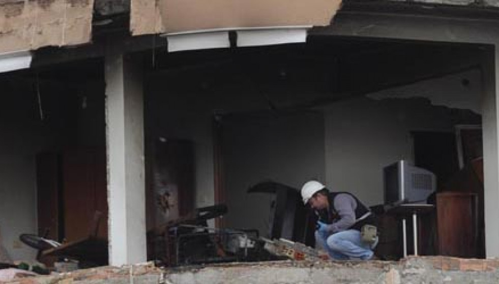 Un joven resulta herido en una explosión de gas en el piso de As Pontes donde vivía