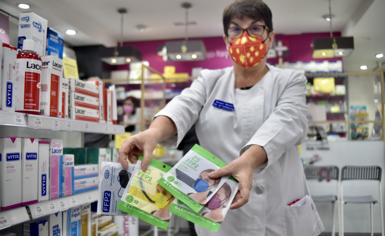 La tercera ola eleva la demanda de mascarillas FFP2 en A Coruña