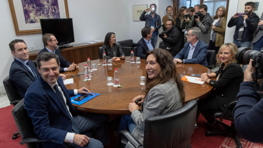 Líderes del PP y Ciudadanos se vuelven a reunir hoy para negociar el pacto en Andalucía