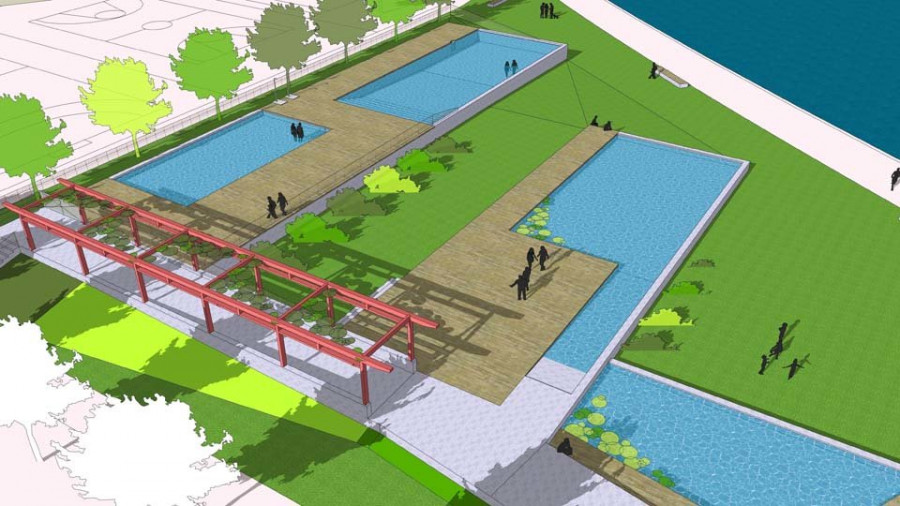 Sada proyecta dotar el paseo marítimo de un complejo  de piscinas único en el área