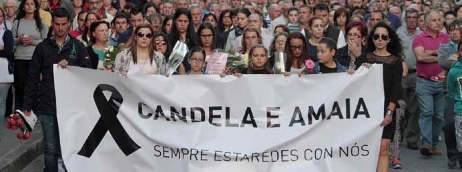 Centenares de vecinos de Moraña rinden homenaje a Amaia y Candela