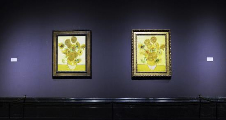 Dos versiones de "Los girasoles" de Van Gogh, juntos en la National Gallery