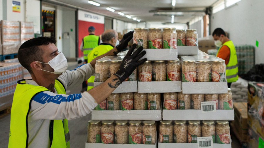 El Banco de Alimentos bate su propio récord y supera los 400.000 kilos de comida