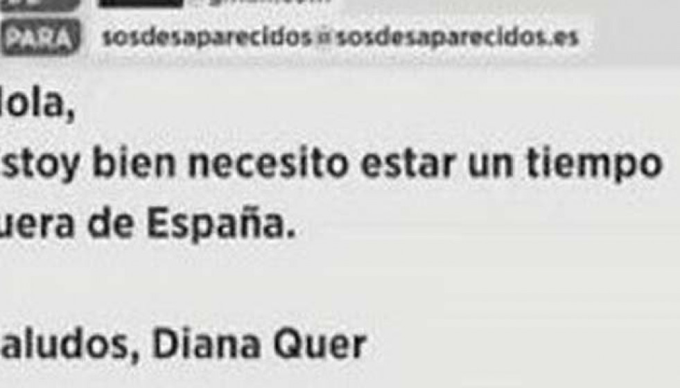 SOS Desaparecidos denuncia a Google para lograr el teléfono móvil del autor del e-mail que suplanta a Diana Quer