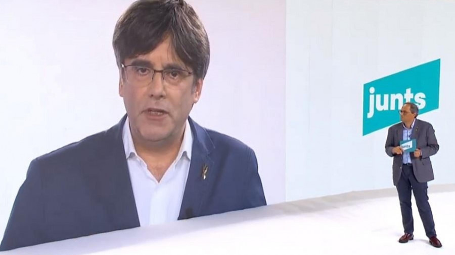 Puigdemont ofrece a JxCat como eje central del independentismo