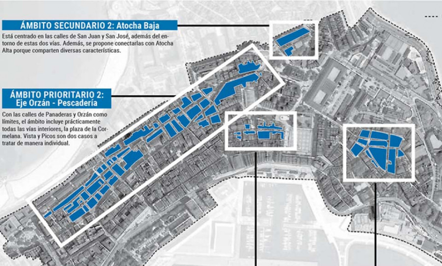 El interior de la Ciudad Vieja y del Orzán serán las prioridades del área Rexurbe