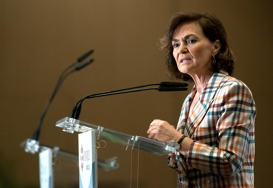 La vicepresidenta del Gobierno Carmen Calvo, positivo por coronavirus