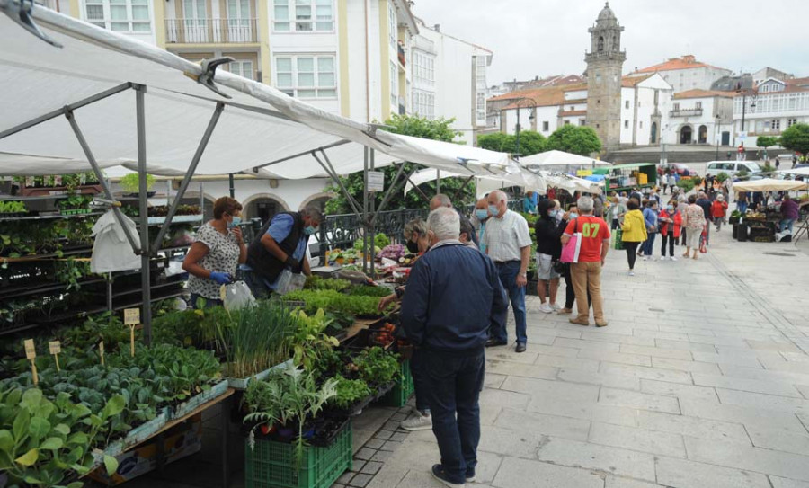 Los feriantes abandonan Betanzos en su vuelta al mercado tradicional