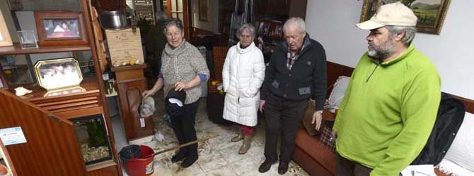 Sada estima que  el total de familias afectadas por la riada asciende a 60