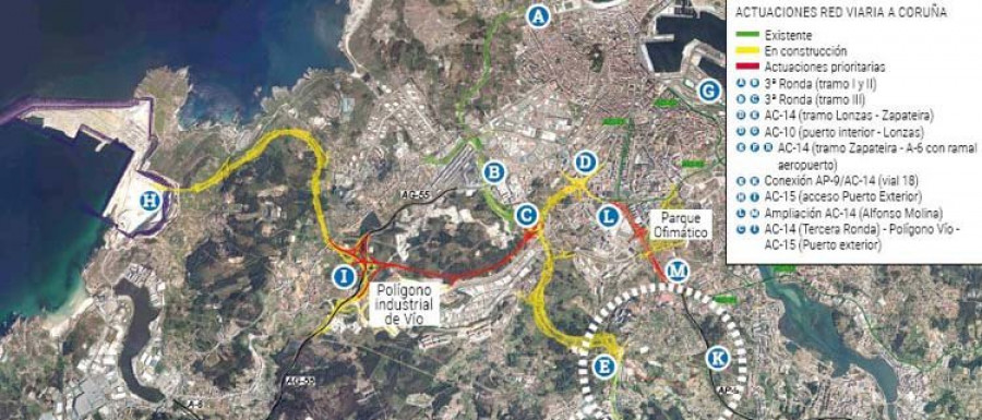 Fomento publicará la conexión entre la Tercera Ronda y la AP-9 antes de 2018